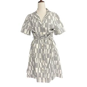 Utility Canvas Pocket Shirt Dress Cotton Scandi Indi Size M